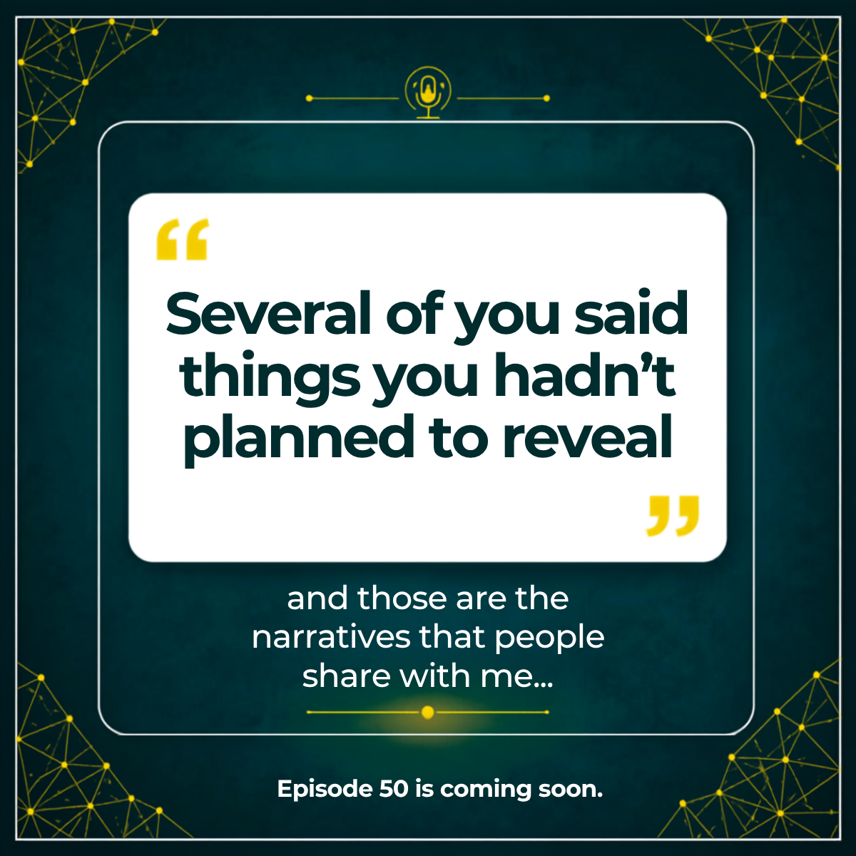 Several of you said things you hadn't planned to reveal — teaser for Pharma Prescribed episode 50 with Graham Allcott
